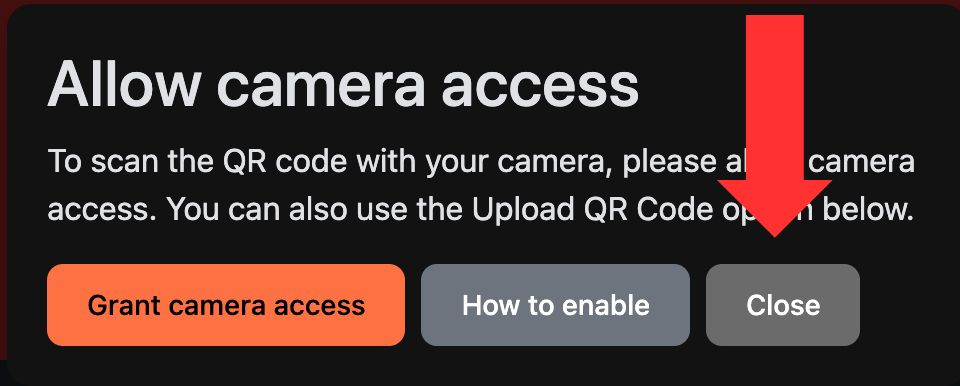 Webcam Permission Screen