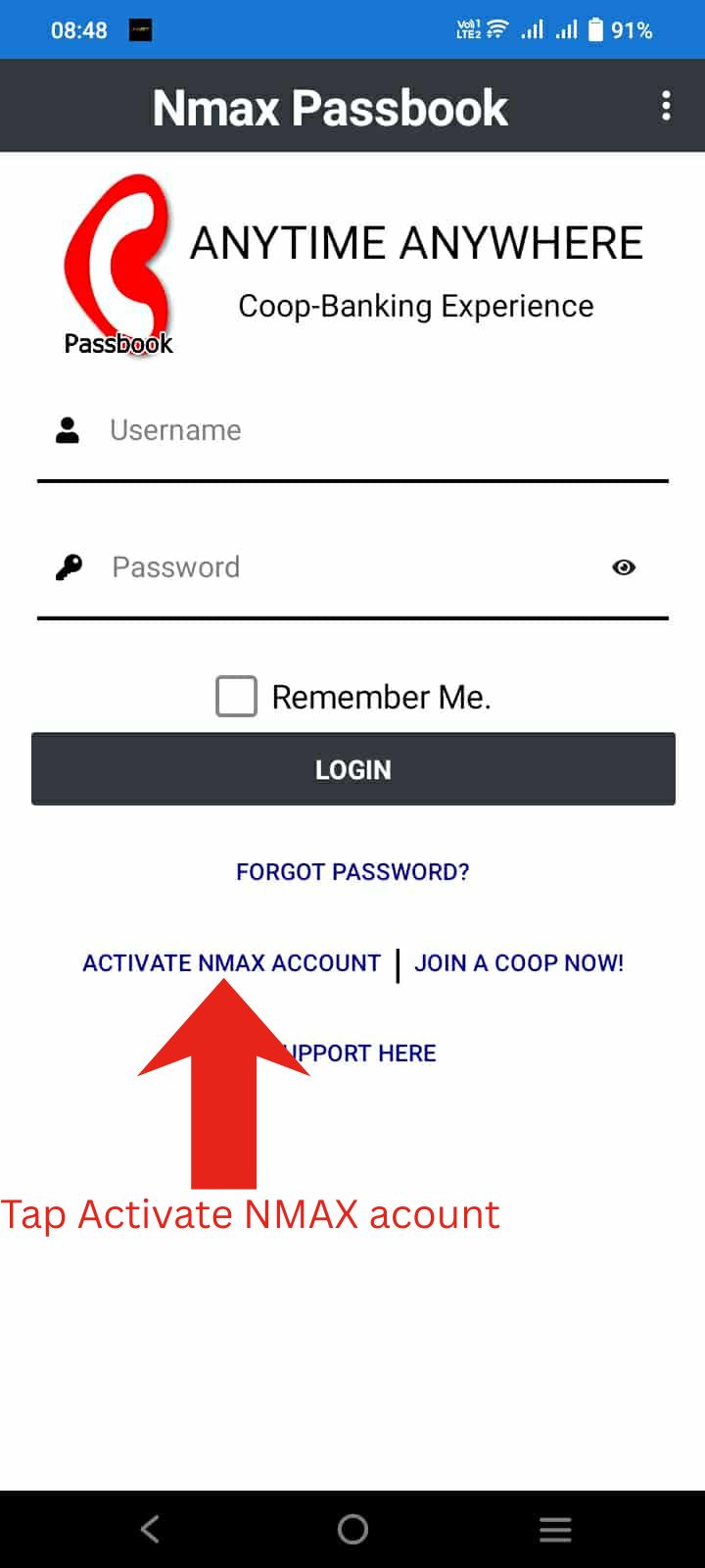Activate Nmax Account Button